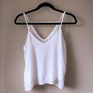 White flowing tank top